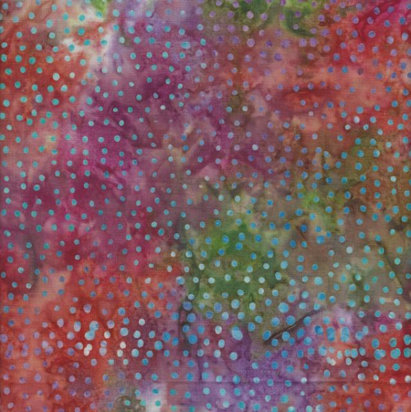 Batik 110 cm Dots Multi Orange