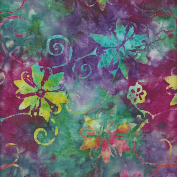 Batik 110 cm Flowers Lilac