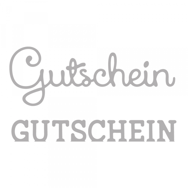 Stanzschablone Gutschein