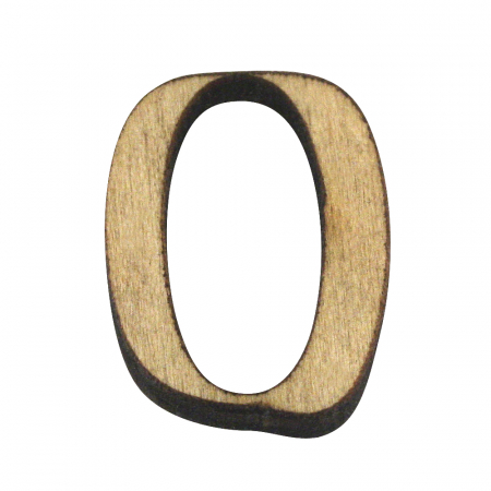 Holz-Buchstabe, 2 cm, O